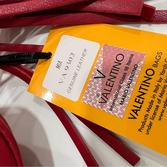 Mario Valentino Mia Red Leather Cross Body Bag - Picture 13 of 15